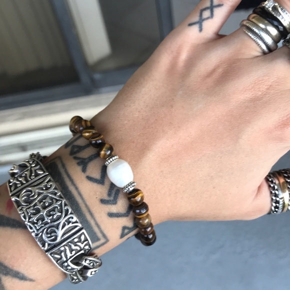 🔴SALE ! Tiger eye genuine pearl bead bracelet - Picture 7 of 10